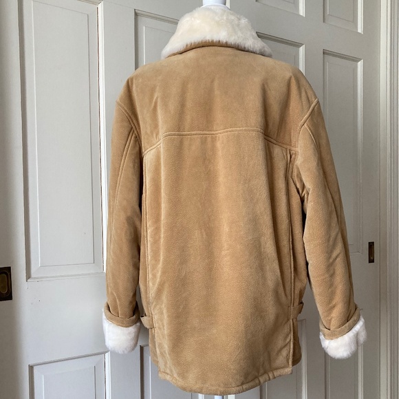 J Percy for Marvin Richards Vintage SUEDE FAUX FUR Jacket SZ L - Picture 3 of 12